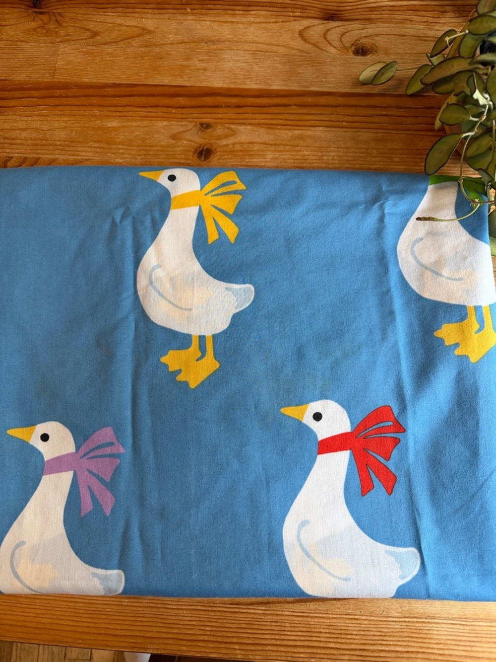 Vintage Goose Print Flat Sheet